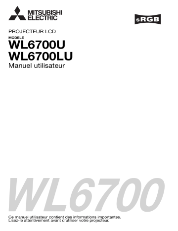 Manuel du propriétaire | Mitsubishi WL6700 Manuel utilisateur | Fixfr