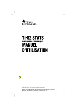 Texas Instruments TI-82 STATS Manuel utilisateur