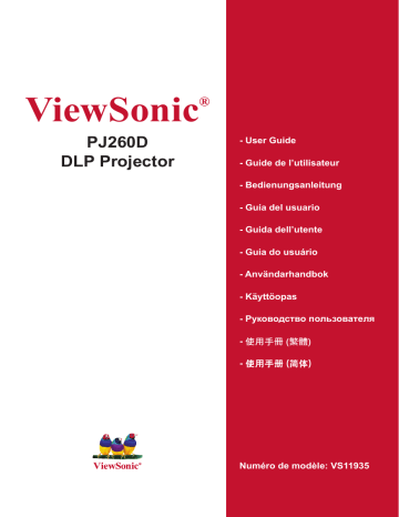 Manuel du propriétaire | ViewSonic PJ260D Manuel utilisateur | Fixfr