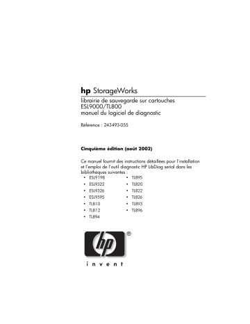 Manuel du propriétaire | HP COMPAQ STORAGEWORKS TL895 DLT LIBRARY Manuel utilisateur | Fixfr