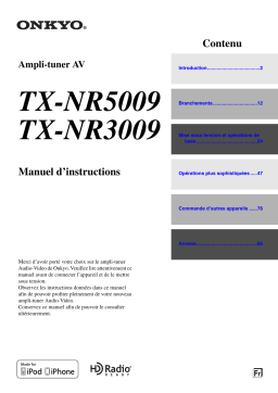 ONKYO TX-NR3009 Manuel utilisateur