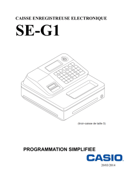 Casio SE-G1 Manuel utilisateur