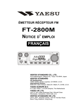 YAESU FT-2800M Manuel utilisateur