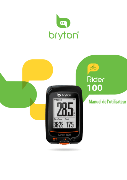 Bryton Rider 100 Manuel utilisateur