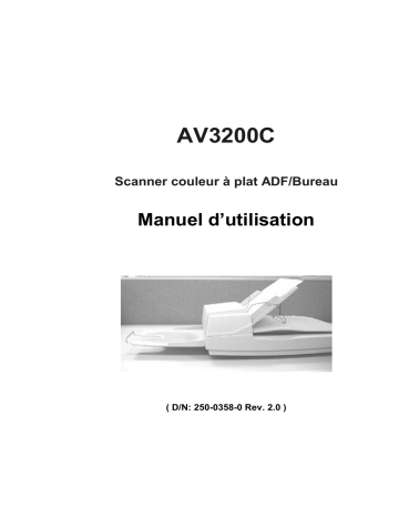Manuel du propriétaire | Avision AV3200C Manuel utilisateur | Fixfr