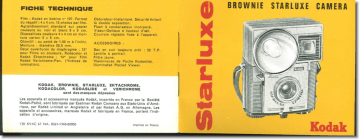 Mode d'emploi | Kodak Brownie Starluxe Manuel utilisateur | Fixfr