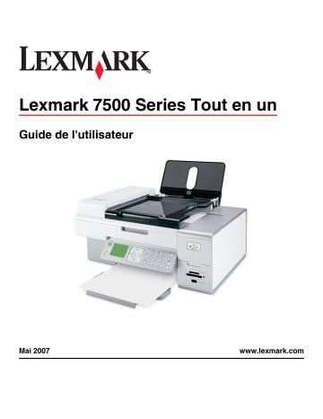 Manuel du propriétaire | Lexmark X7550 Manuel utilisateur | Fixfr
