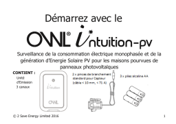 OWL Intuition -PV Manuel utilisateur