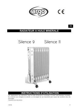 Argo Silence 9 Manuel utilisateur