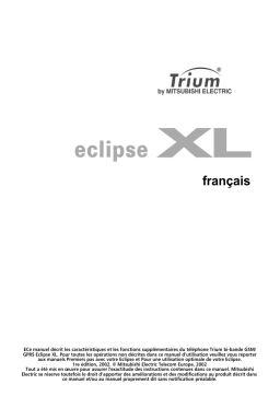 TRIUM ECLIPSE XL Manuel utilisateur