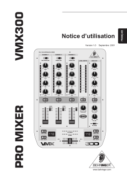 Behringer VMX300 Manuel utilisateur