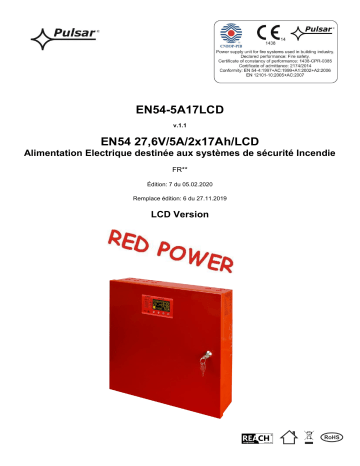 Mode d'emploi | Pulsar EN54-5A17LCD Manuel utilisateur | Fixfr