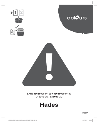 Colours Hades (L16040-2S) Mode d'emploi | Fixfr