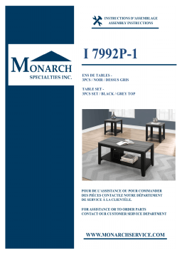 Monarch Specialties I 7992P TABLE SET Manuel utilisateur