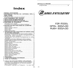 Echowell Opal-400 Manuel utilisateur