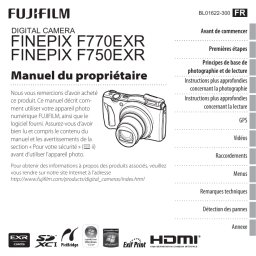 Fujifilm FinePix F770 EXR Manuel utilisateur