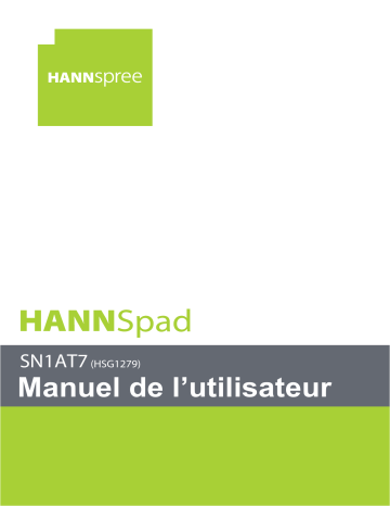 Manuel du propriétaire | Hannspree SN1AT74 - HSG1279 Manuel utilisateur | Fixfr
