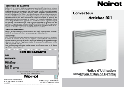 Noirot ANTICHOC R21 Manuel utilisateur