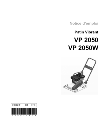 Wacker Neuson VP2050W Single direction Vibratory Plate Manuel utilisateur | Fixfr