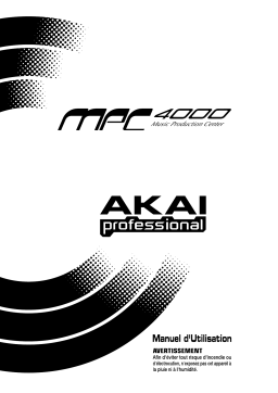 AKAI MPC4000 Manuel d'Utilisation | AI Chat & PDF