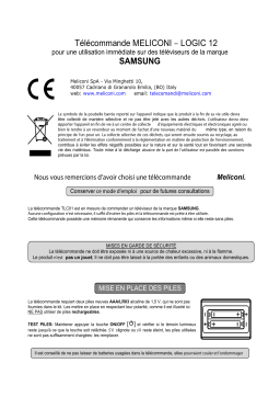 MELICONI LOGIC 12 Manuel utilisateur