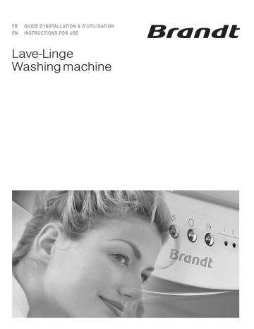 Manuel du propriétaire | Brandt WT08100W Manuel utilisateur | Fixfr