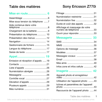 Sony Z770i Mode d'emploi | Fixfr