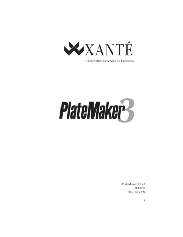 Mode d'emploi | Xanté PlateMaker 3 Manuel utilisateur | Fixfr