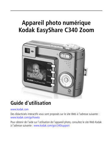 Mode d'emploi | Kodak EasyShare C340 Zoom Manuel utilisateur | Fixfr