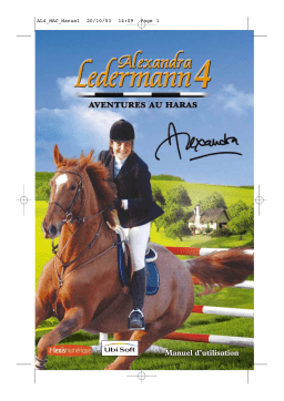 GAMES PC ALEXANDRA LEDERMAN 4-AVENTURE AU HARAS Manuel utilisateur