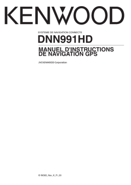 Kenwood DNN 991 HD Manuel utilisateur