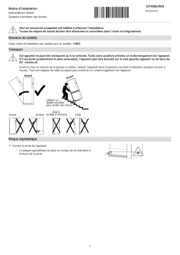 V-ZUG 14003 RefreshButler Guide d'installation