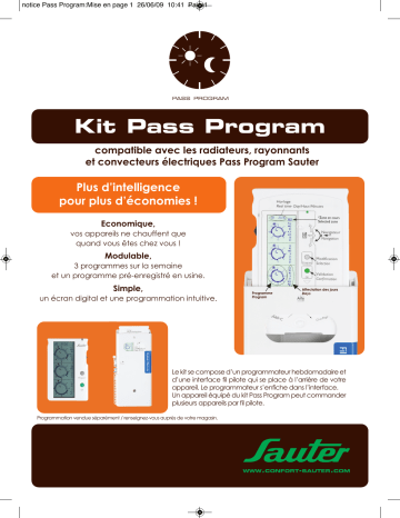 Manuel du propriétaire | sauter KIT PASS PROGRAM Manuel utilisateur | Fixfr