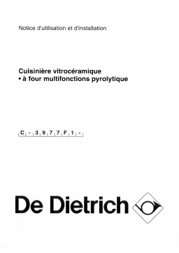 De Dietrich CD3977F1 Manuel utilisateur