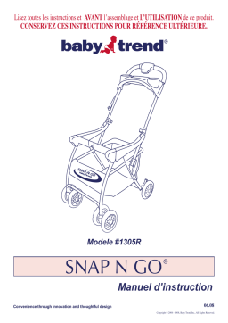 Baby Trend Snap n Go Stroller Manuel utilisateur