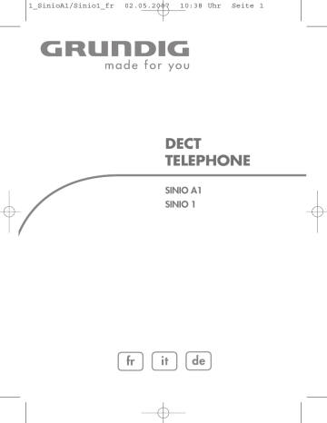 Manuel du propriétaire | Grundig SINIO A1 Manuel utilisateur | Fixfr