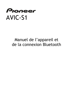 Pioneer avic-s1 Manuel utilisateur