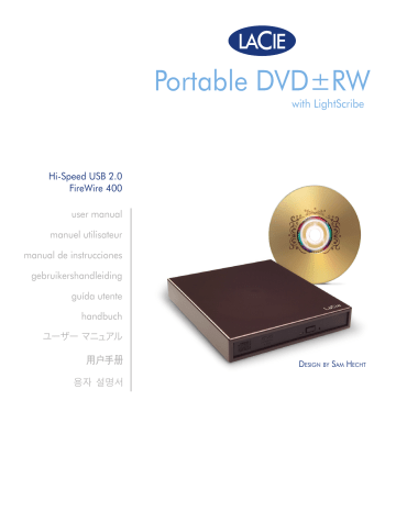 Manuel du propriétaire | LaCie PORTABLE DVD±RW WITH LIGHTSCRIBE Manuel utilisateur | Fixfr