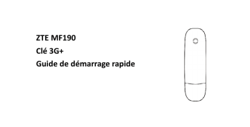 Mode d'emploi | ZTE MF190 Manuel utilisateur | Fixfr