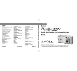 Canon PowerShot A400 Manuel utilisateur