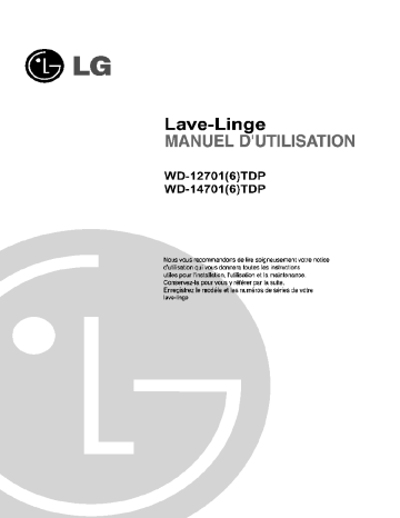 Manuel du propriétaire | LG WD-14701(6)TDP Manuel utilisateur | Fixfr