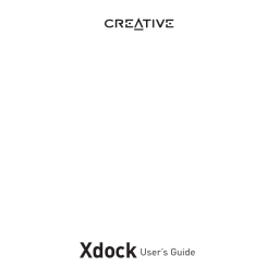 Creative XDock Manuel utilisateur