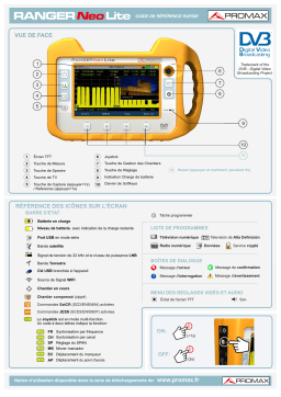 Promax RANGERNeo Lite Multifunction field strength meter and spectrum analyzer Manuel utilisateur