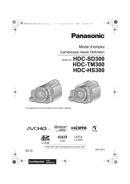 Panasonic HDC HS300 Mode d'emploi