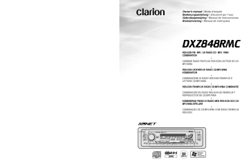 Manuel du propriétaire | Clarion DXZ848RMC Manuel utilisateur | Fixfr