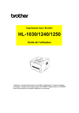 Brother HL-1030 Manuel utilisateur