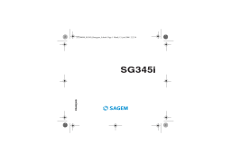 Sagem SG345i Manuel utilisateur