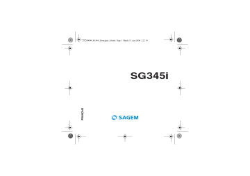 Manuel du propriétaire | Sagem SG345i Manuel utilisateur | Fixfr