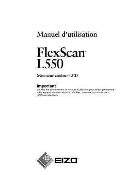 Eizo FLEXSCAN L550 Manuel utilisateur