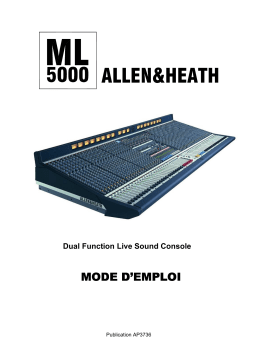 ALLEN & HEATH ML5000 Manuel utilisateur